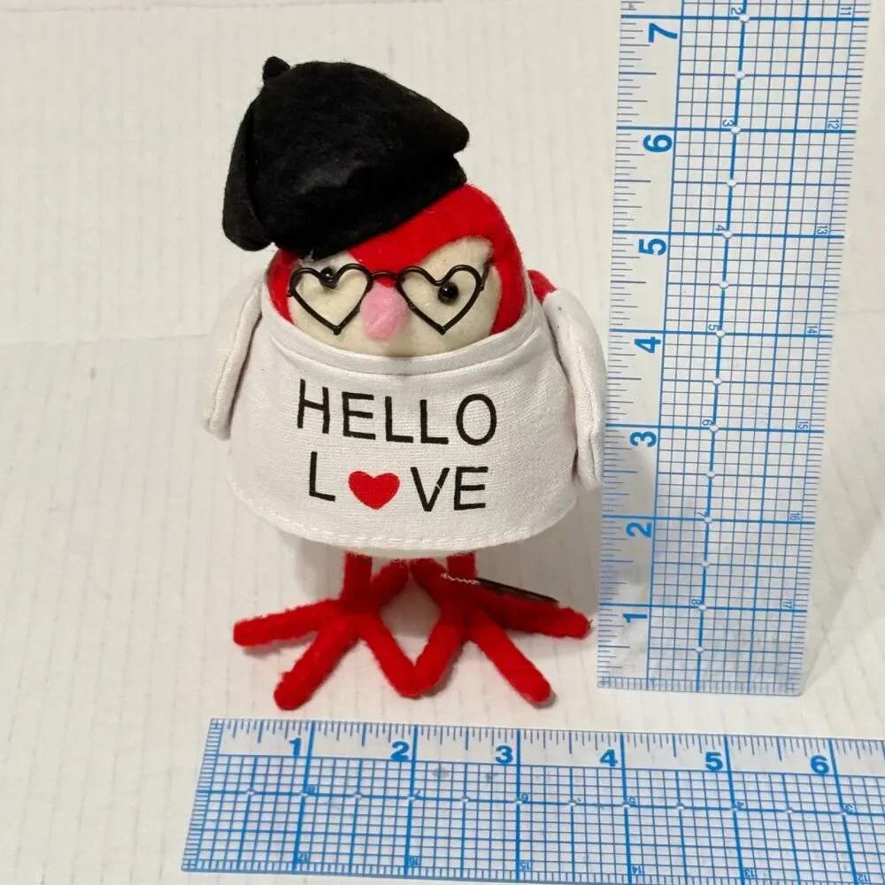 Target 2018 Featherly Friend AMI Valentines Day HELLO LOVE Heart Glasses Beret